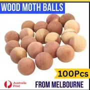 100pcs Cedar Mothballs Natural Scented Insect Repellent Safe Effective AU