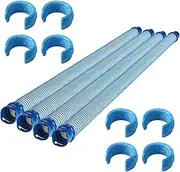 4 Pack R0527700 Pool Cleaner Hoses with 8 Pack Universal Pool Hose Weights for Zodiac Baracuda MX6,MX8,X7,T3,T5 Swimming Pool Cleaner,39 Inch Hose, Twist Lock, Warranty 1 Year