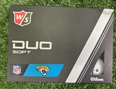 Wilson DUO Soft NFL Jacksonville Jaguars Golf Balls One Dozen NEW Prior Gen