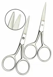 2Pcs Embroidery Scissor Sewing Knitting Silver Color Multi-purpose 3.5"