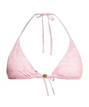 Versace Barocco Printed Bikini Top 1,4 Pink