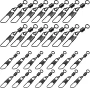 100Pcs 2 Sizes 32mm 23mm Matt Black Safety Snap Link Swivels Lure Fishing Clips