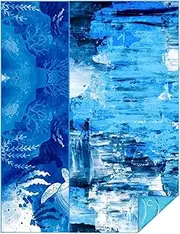 Ruiuzioong Pack of 2 Beach Towels, Microfibre Beach Towel, Quick-Drying, Lightweight, Sand-Free Towel, Beach Towels, Summer Beach Gifts for Adults (2 Pack Blue Tie Dye, 160 x 80 cm)