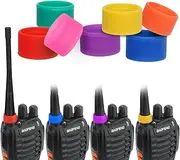 Two Way Radio Antenna Rubber Ring Color Bands Antenna Topper Compatible with H-777 RT22 RT21 Baofeng BF-888S BF-T20 UV-5R UV-5RH Walkie Talkies,Rubber Ring Identify and Classify (7 Pack)