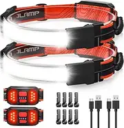 LED Headlamp Flashlight, 1000lumens 230° Broadbeam Headlight, USB Rechargeable Head Lamp with Red Taillight, Lightweight Waterproof Headlamps for Camping Running Hiking, Hard Hat Headlamp