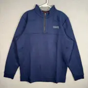Vineyard Vines Sweater Mens Large Blue The Shep Quarter Zip Pullover Shirt NWT