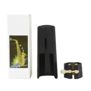 Tenor Soprano Sax Saxophone PU Mouthpiece Set with Metal Buckle Kits