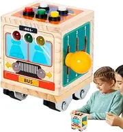 Car Toys for Toddler - Bus Model Bright Color Kids Toy Vehicle,Rotating Vehicle Early Learning Toddler Car Model for Home Kindergarten