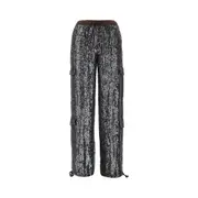 [P.A.R.O.S.H.] P. A.R. O.S. H. 'Gadget' sequinned cargo pants Woman S S Brown