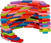 BCOATH 120pcs Domino Blocks Educational Building for Enhances Creativity and Imagination for Early Learning and Family Fun