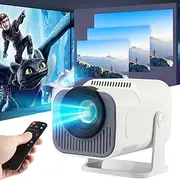 Mini Projector, HY320 Mini Projector 4K 200 ANSI Smart Projector with Android 11, Portable Projector Outdoor, Supports WiFi 6, BT5.0, Auto Keystone Correction, 30-130 Inch Screen, 180° Rotatable