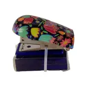 Floral Mini Pocket Stapler with Staples, Multicolor