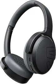 SOUNDPEATS Space Lite Over-Ear Hybrid Active Noise Cancelling Headphones, Bluetooth 5.4 Foldable Wireless Headset, up to 45.5H Playtime, 30mm Drivers On Ear Headphones (Black)