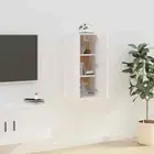 Hanging TV Cabinet Wall Mounted Entertainment Unit Stand Floating Storage White