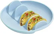 Rissunkv Taco Plates - Taco Stands Shell Holder - Silicone Kitchen Serving Tray for Tortilla, Party, Family Dinner, Grill, Outdoor Tailgate