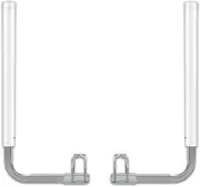JY PERFORMANCE Boat Trailer Guide-ons, 40"/48" Adjustable, Rustproof Electro-Galvanized Steel Trailer Guide ons, Trailer Guides with White PVC Pipes, for Ski Boat, Fishing Boat, Sailboat Trailer 2PCS