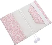 KALLORY Pink Floral Fabric Book Cover Sleeve for Journals Notebooks Textbooks Washable Book Protector for Students User Friendly Design