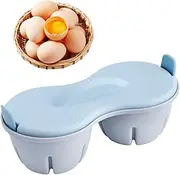 Poached Egg Maker - Breakfast Egg Cooker | 2-Cavity Nonstick Egg Maker with Lid Heat | Microwave Egg Steamer for Quick Luch | Heating-Resistant Egg Boiler & Poacher for Kitchen, Cooking Accessories