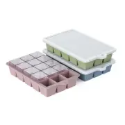 Ice Cube Tray for Freezer 3 Pack, Silicone Ice Cube Molds with Removable Lid ...