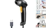 EYH2 Handheld USB 2D Barcode Scanner, Wired Automatic QR Code Scanner PDF417