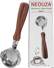 [NEOUZA] 58mm Bottomless Portafilter for Espresso Coffee Machine Compatible with Breville 9 Series BES900/920/980 304 Stainless Steel Two Ears with Filter Basket