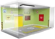 Car Model Scene with Light PVC 1:24 Alloy car Parking Garage Assembly Display Light Ornaments for Diorama Parking Lot Display(Green)