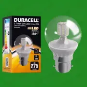 3.7W (=25W) Dimmable Duracell LED Clear Mini Globe Golf Light Bulb BC B22 Lamp