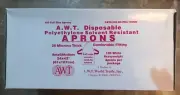 A.W.T Disposable Polyethylene Solvent Resistant Aprons(100 per box) lot of 10