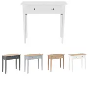 Solid Pinewood Dressing Console Table with 2 Drawers 79cm Multi Colours vidaXL