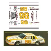 #98 Levi Garrett 1982 1/64 scale decal AFX Tyco Lifelike Autoworld