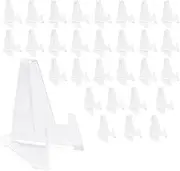 30 Packs Card Display Stand Acrylic Easel Stands Coin Display Easel Holder Mini Card Stands Sports Card Holder for Coin Graded Card Challenge Medals Sports Card Baseball Card Trading Card