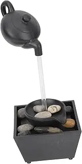 VANZACK Artistic Teapot Shape Desktop Water Fountain Running Water No Battery Required Enhance Your Home Decor Style