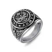 Personality Retro Slab Eagle Titanium Steel Ring STEEL COLOR COLOUR