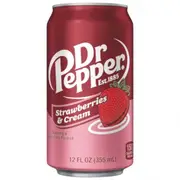 Dr Pepper Strawberries And Cream USA Cans 355mL