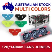 120mm/140mm Fans Mounting Brackets / Joiners For Crypto Mining Multi Color