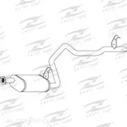 Redback Mufflers Bolt-On to suit LandCruiserHZJ70 Muff - M6688