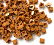 50x Lego Classic 1 x 1 Plate - Medium Flesh Nougat