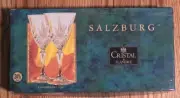 Cristal De Flandre Salzburg Crystal Wine Clerets Glasses Goblets 6oz Set Of 4