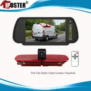 Brake Light Backup Camera 7" Mirror Monitor for Fiat Doblo /Opel Combo /Vauxhall
