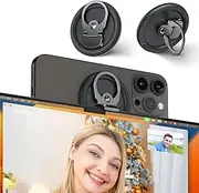 PROfezzion 3in 1 Continuity iPhone Camera Mount for MacBook, Compatible with MagSafe for iPhone 15 14 13 12 Pro Max, Magnetic Phone Webcam Mount Hand Grip with Desk View Support iOS 16 & MacOS Ventura