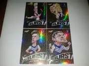 2020 AFL SELECT FOOTY STARS STARBURST TEAM SET OF 4 CARDS FREMANTLE DOCKERS