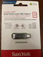 SanDisk Ultra Dual Drive Luxe USB Type-C Premium Metal File Drive Transfer