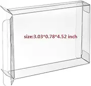 WiCareYo 10Pcs Clear Case Sleeve Protector for N64 Games Cartridge