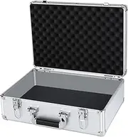 LeeQinersw Lightweight Hard Shell Case,Audio Device Microphone Carrying Case,Aluminum Case with Foam for Camera Gear Transportation, Key L
