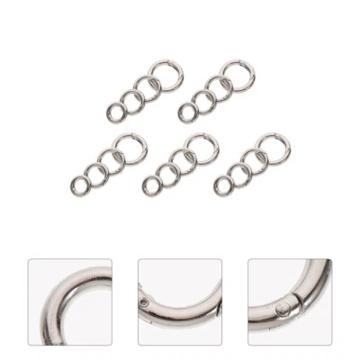 20 Pcs Key Chain Set Curtain Rings for Drapes Eyelet Spring Circle Clasp