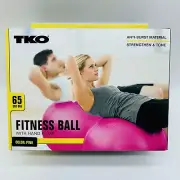 TKO Fitness Stability Exercise Ball 65 CM Pink with hand pump