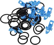 Elastic Fishing Hooks Line Holder 20 Sets Small Bait Hooks Keeper for Rod Training Fishing Tool Sea Freshwater Use