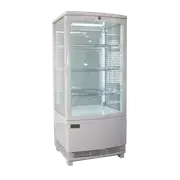Exquisite Counter Top Display Refrigerators White with 4 corner LED 86 Litre