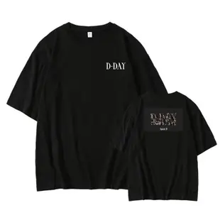 BTS防彈少年團閔玧其AgustD D-DAY演唱會同款寬鬆圓領衣服短袖t恤