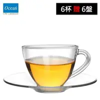 在飛比找ETMall東森購物網優惠-【Ocean】Cosmo花茶杯盤組-200ml(6杯+6盤)